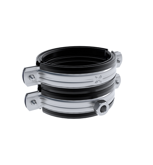 SILENT PIPE CLAMP WITH NUT (VERTICAL)