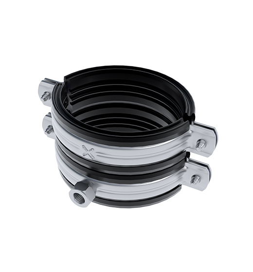 SILENT PIPE CLAMP WITH NUT (VERTICAL)