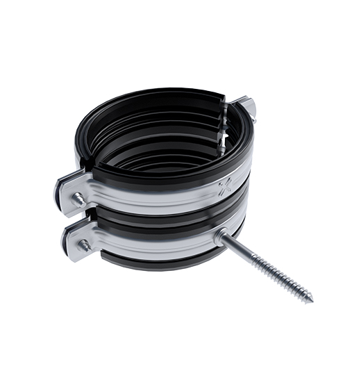 SILENT PIPE CLAMP WITH TRIPHONE (VERTICAL)